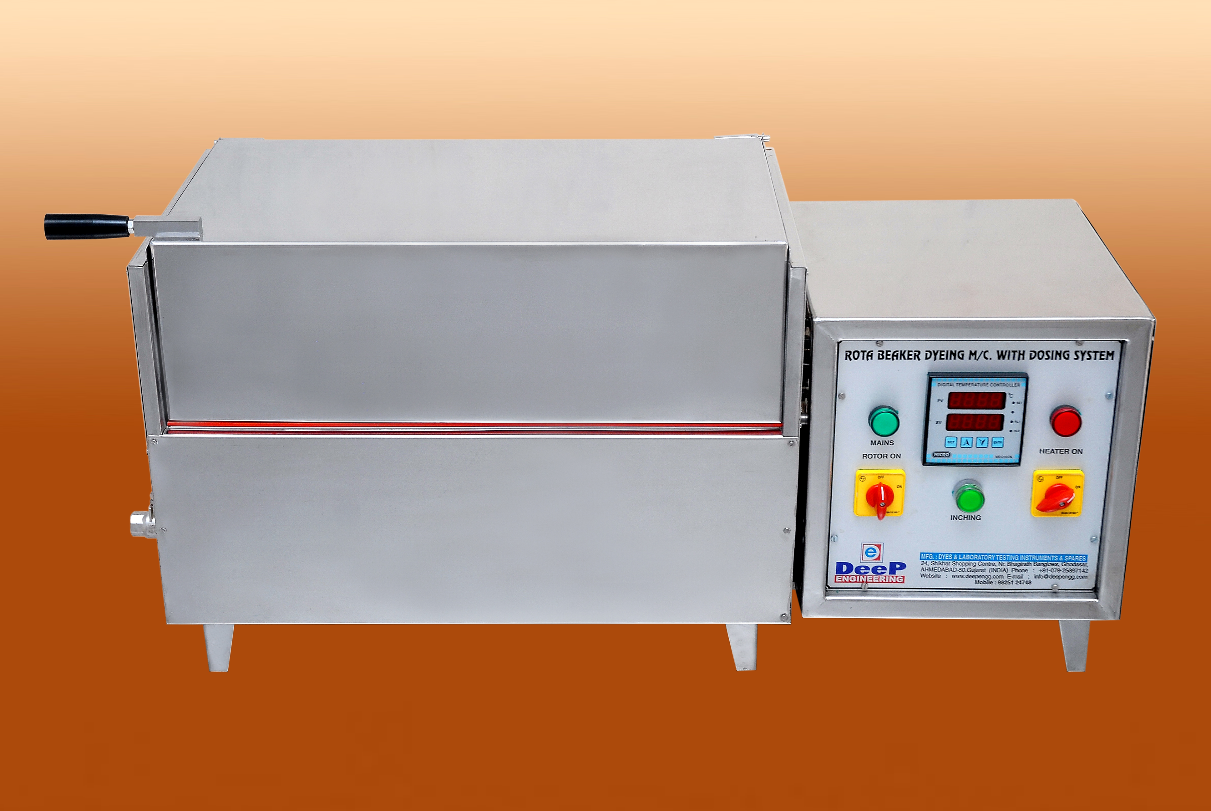 Rota Beaker Dyeing Machine With Dosing System
